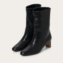 Adina Boots, black croco